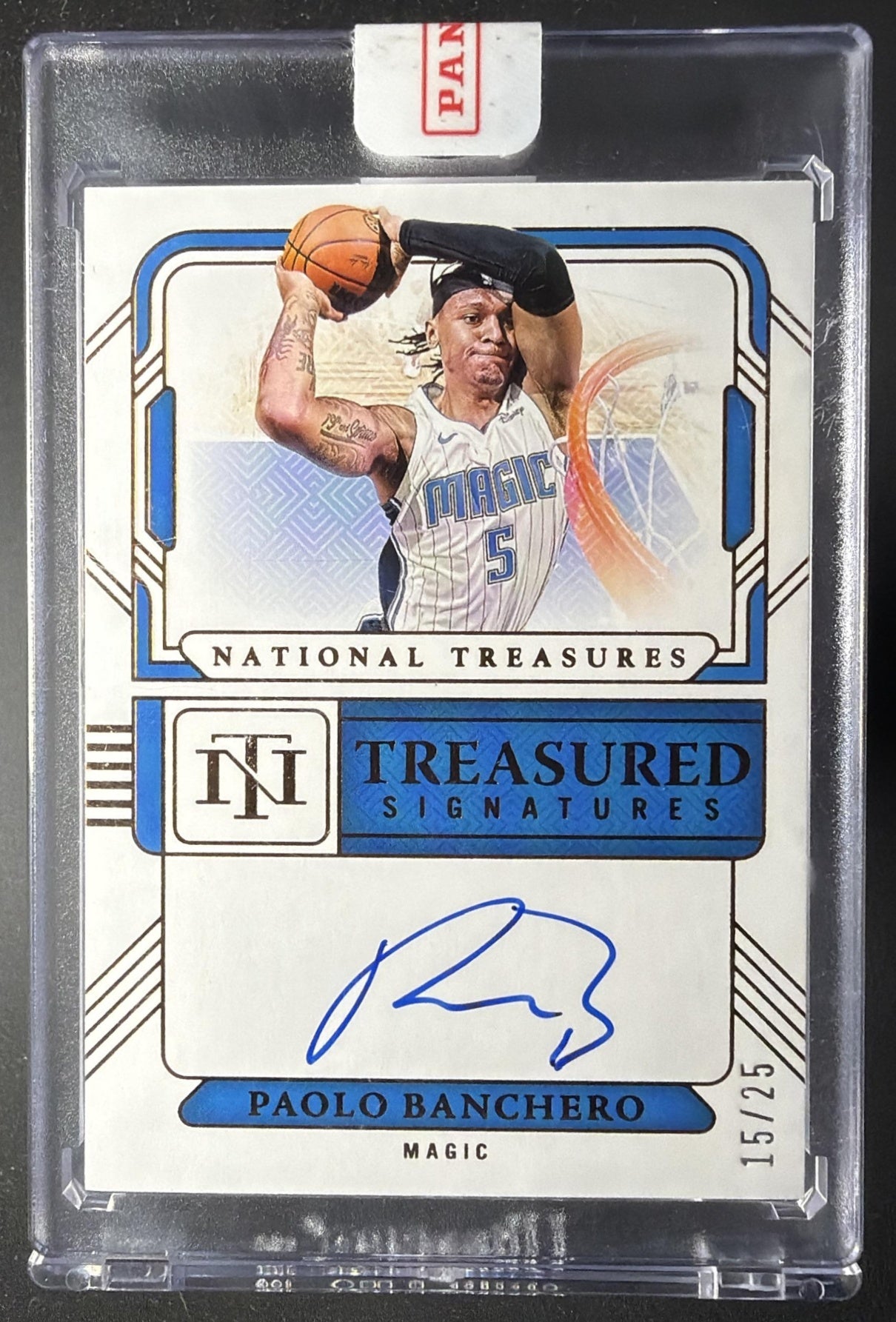 2024 Panini National Treasures Paolo Banchero #15 Treasured Auto Bronze /25