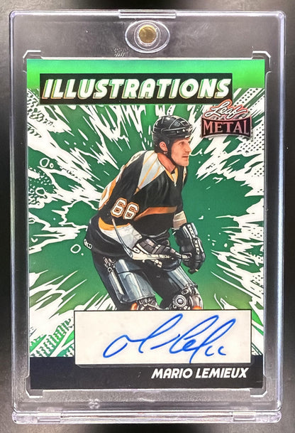 2026 Leaf Metal Mario Lemieux #I-ML1 Illustrations Auto Snowflakes /3