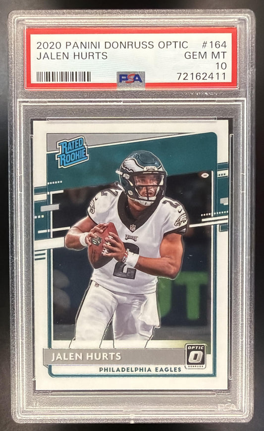 2020 Panini Donruss Optic Jalen Hurts #164 RC PSA 10 Eagles