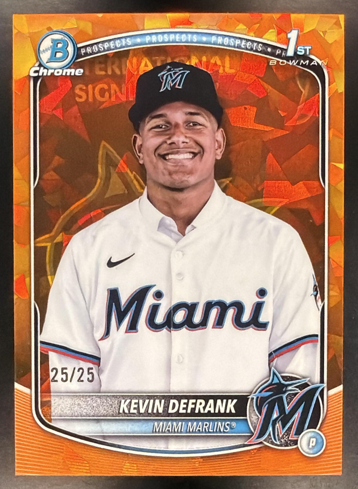 2025 Bowman Sapphire Baseball Kevin DeFrank #BCP-205 1st Orange 25/25