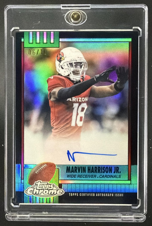 2025 Topps Chrome Marvin Harrison Jr. #1990-MH 1990 Auto Black /10