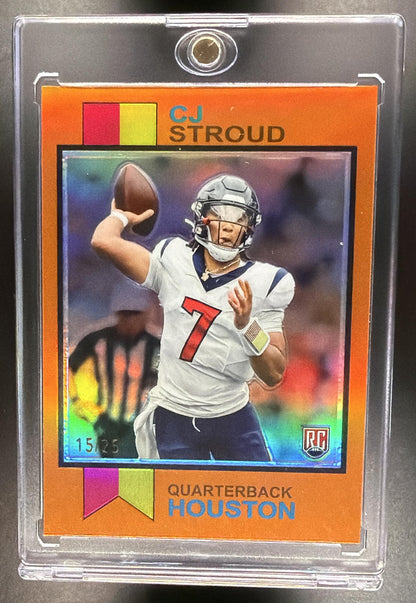 2023 Topps Composite CJ Stroud #1973-12 1973 Football Orange Refractor 15/25 RC