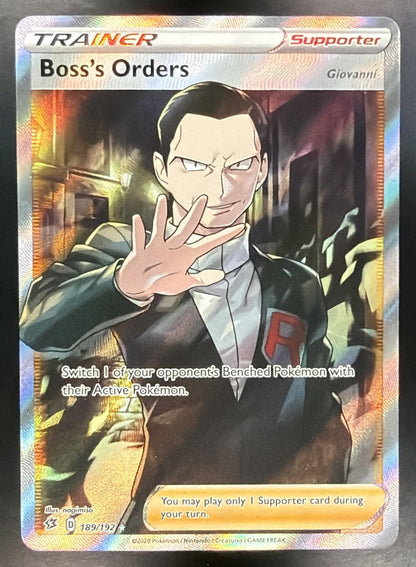 2020 Pokemon Rebel Clash Boss's Orders 189/192 LP