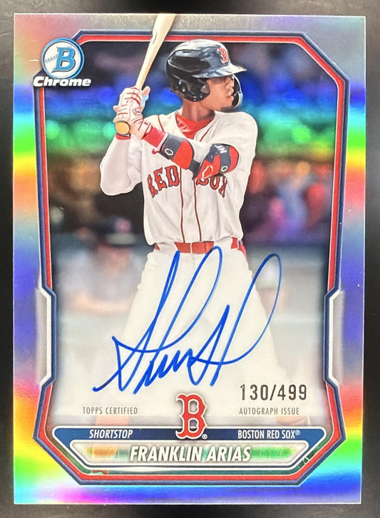 2026 Bowman Chrome Franklin Arias #CPA-FA Prospects Auto Refractor 130/499