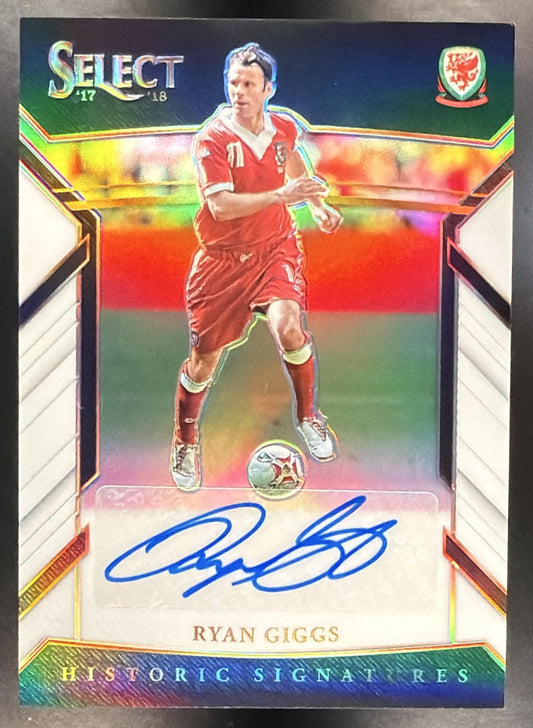 2017 Panini Select Ryan Giggs #HS-RGI Historic Signatures White 43/60 Auto