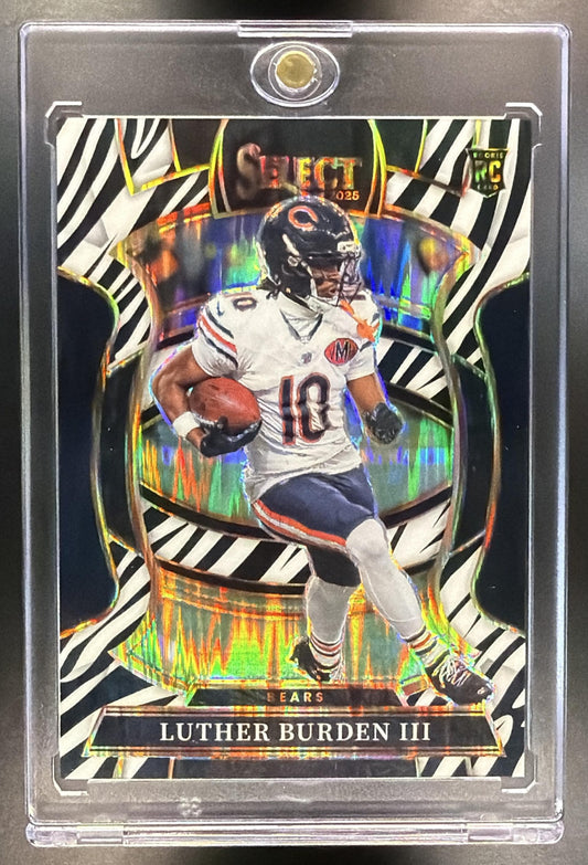 2025 Panini Select Luther Burden III #72 Concourse Zebra Prizm Shock RC