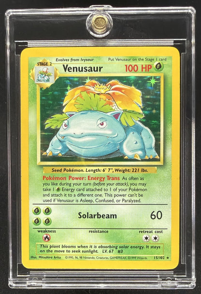 1999 Pokemon Unlimited Venusaur #15/102 Set Rare Holo