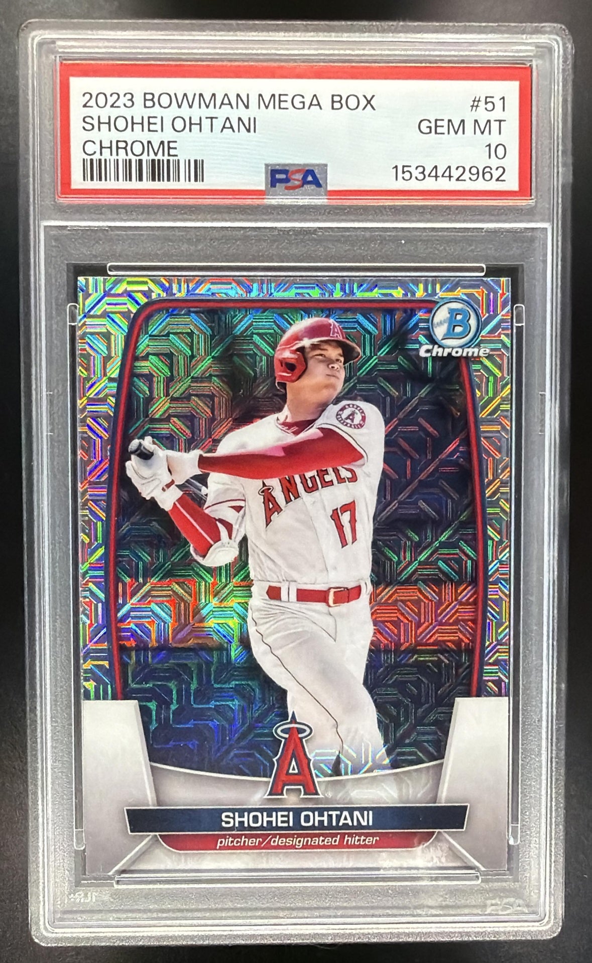 2023 Bowman Mega Box Shohei Ohtani #51 Mojo Refractor PSA 10