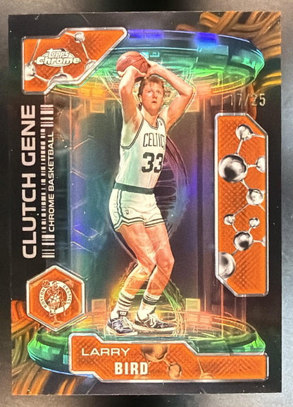2025 Topps Chrome Update Larry Bird #CG-30 Clutch Gene 17/25
