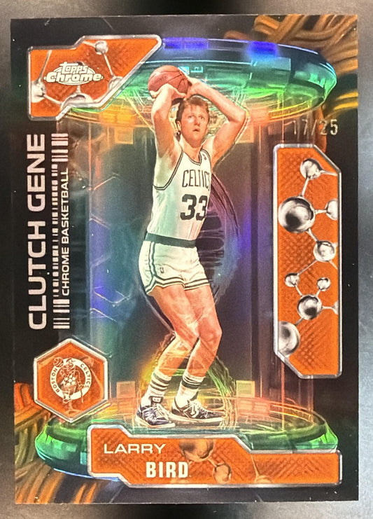 2025 Topps Chrome Update Larry Bird #CG-30 Clutch Gene 17/25