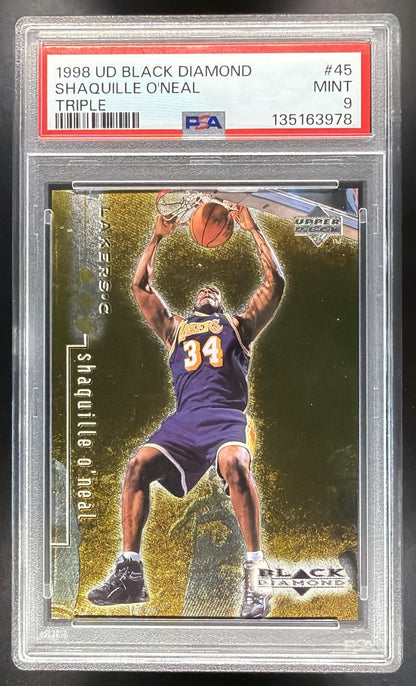 1998-99 Upper Deck Black Diamond Shaquille O'Neal #45 /1500 PSA 9