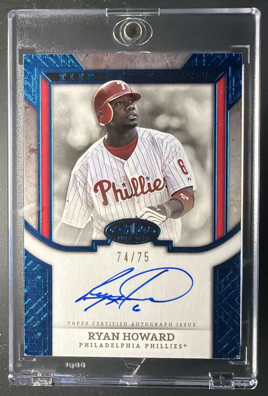 2024 Topps Tier One Ryan Howard #T1TA-RH Talent Auto Blue Foil 74/75