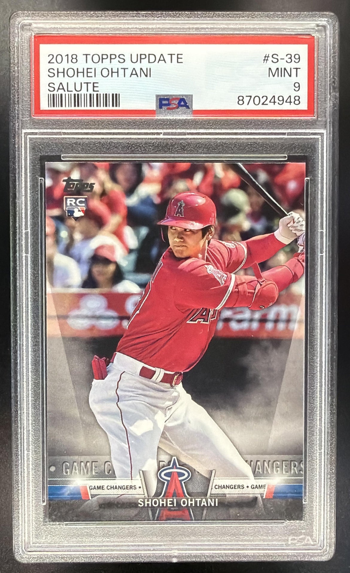 2018 Topps Update Shohei Ohtani #S-39 Salute RC PSA 9