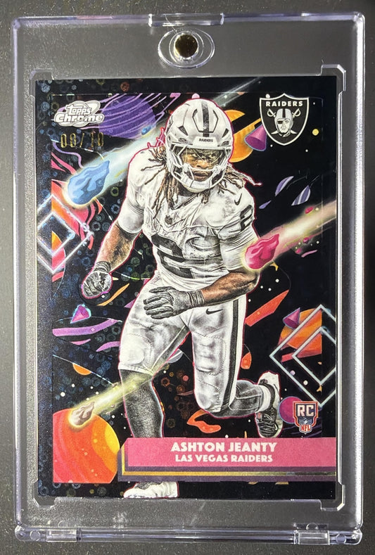 2025 Topps Cosmic Chrome Ashton Jeanty #152 Black Eclipse Refractor 9/10 RC