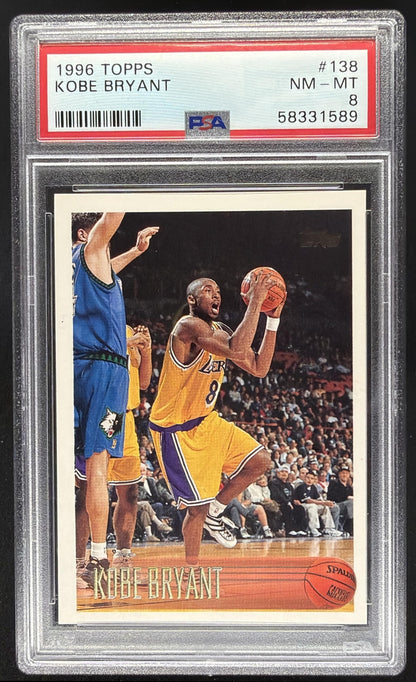 1996-97 Topps Kobe Bryant #138 RC PSA 8