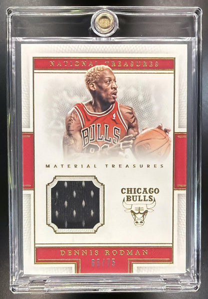 2015-16 Panini National Treasures Dennis Rodman #50 Material 65/75 Patch