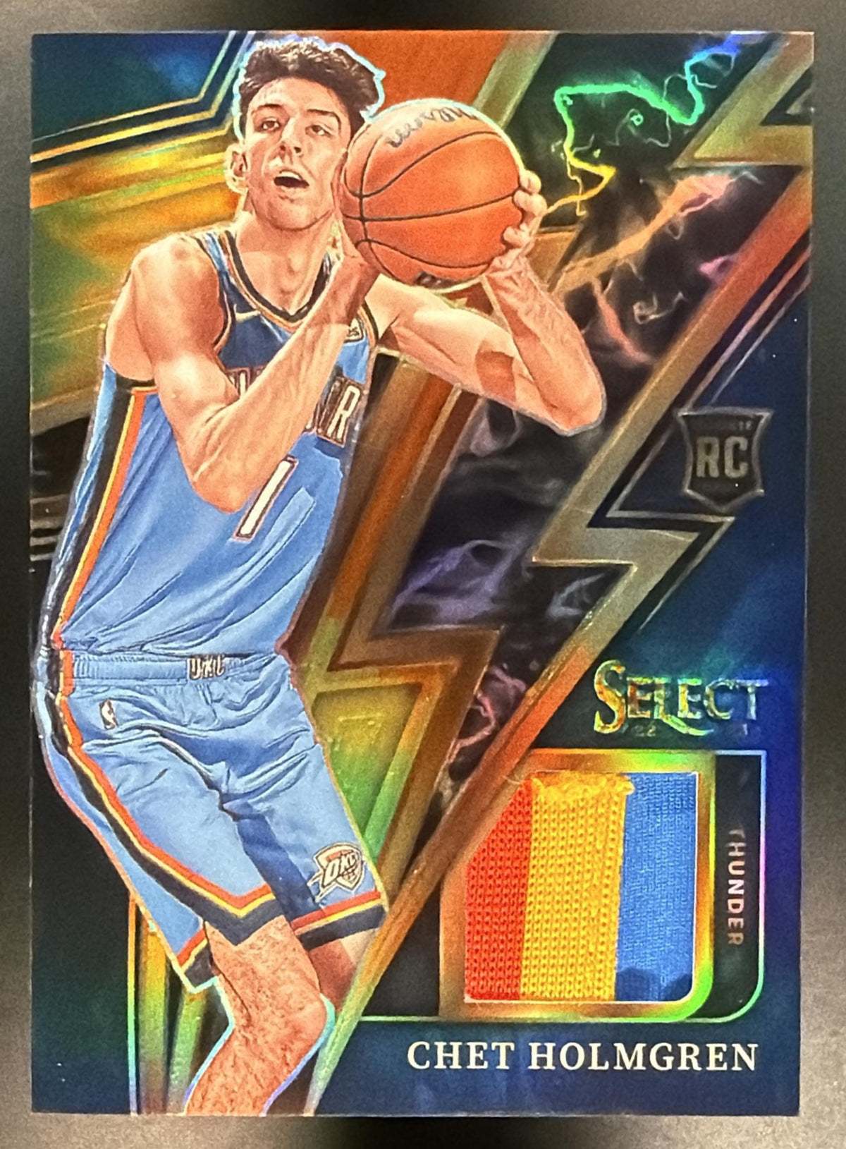2022-23 Panini Select Chet Holmgren #S-CH Sparks Tie Dye Prizms 10/25 RC