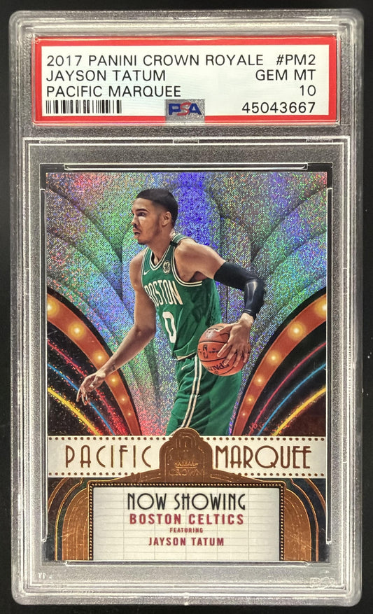 2017-18 Panini Crown Royale Jayson Tatum #PM-2 Pacific Marquee RC PSA 10