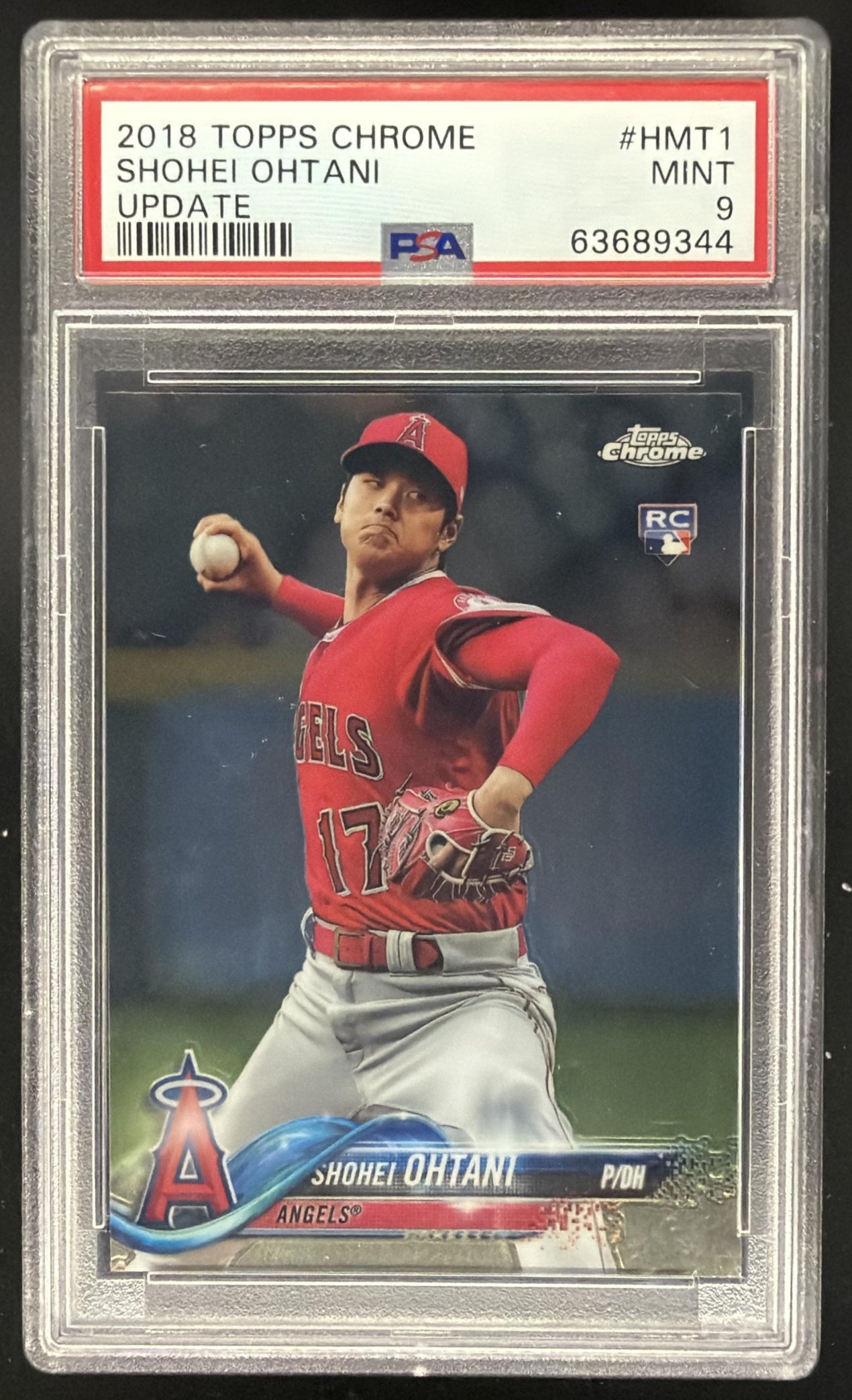 2018 Topps Chrome Update Shohei Ohtani #HMT1 RC PSA 9