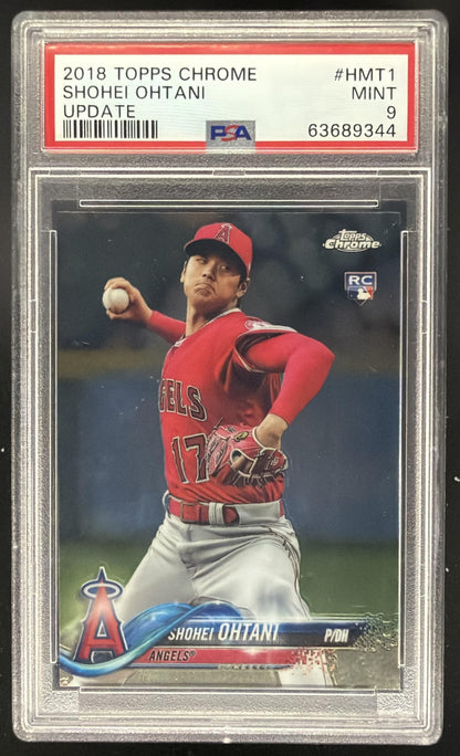 2018 Topps Chrome Update Shohei Ohtani #HMT1 RC PSA 9