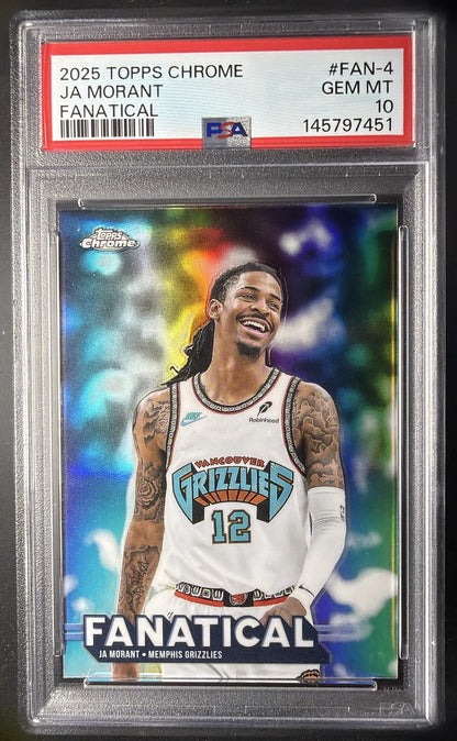 2025-26 Topps Chrome Ja Morant #FAN-4 Fanatical SSP PSA 10