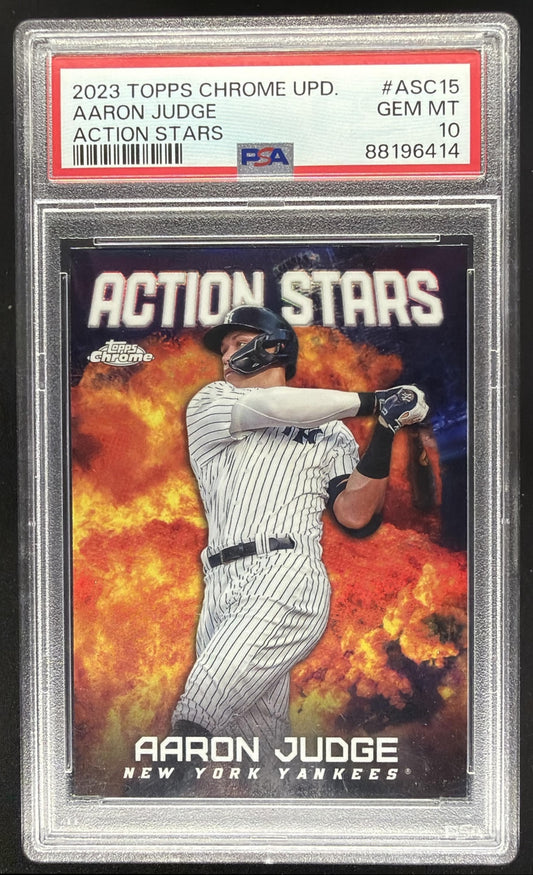 2023 Topps Chrome Update Aaron Judge #ASC-15 Action Stars PSA 10