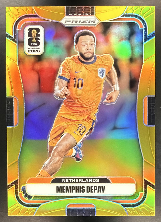2026 Panini Prizm Fifa World Cup Memphis Depay #307 Gold 02/10