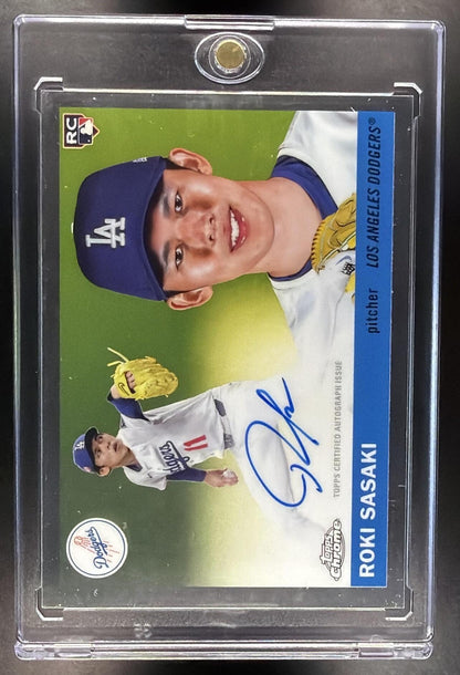 2025 Topps Chrome Platinum Anniversary Roki Sasaki #CPA-RS Auto RC