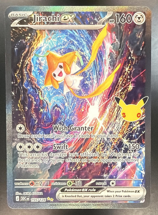 2026 Pokemon 30th Celebration Jirachi ex SIR 155/128 NM