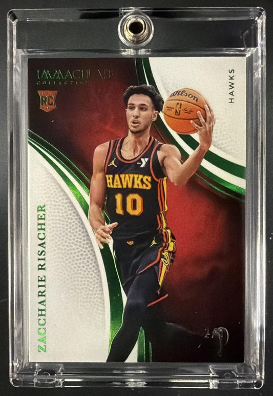 2024-25 Immaculate Zaccharie Risacher Rookie Green /5