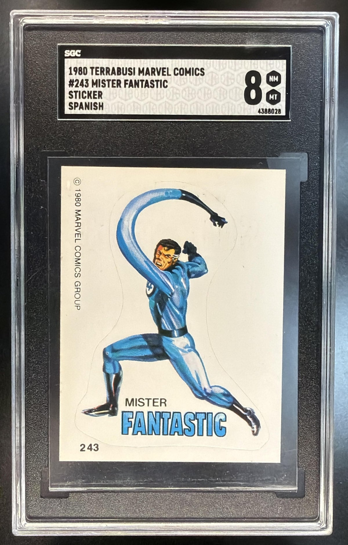 1980 Terrabusi Marvel Comics Sticker Mister Fantastic #243 Spanish SGC 8