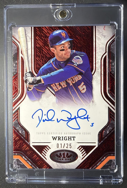 2025 Topps Tier One David Wright #PPA-DW Prime Performers Auto 1/25