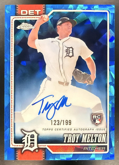 2026 Topps Chrome Sapphire Troy Melton #RA-TME Auto 123/199 RC