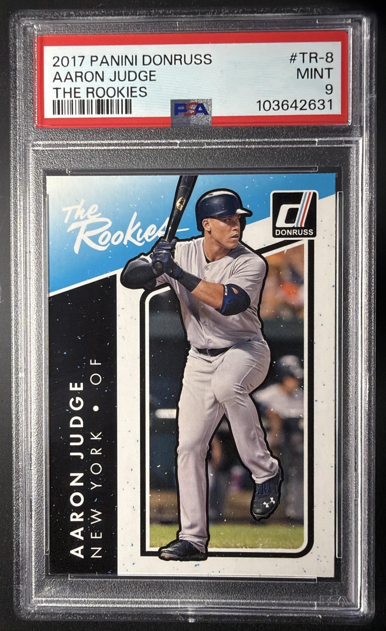 2017 Panini Donruss Aaron Judge #TR-8 The Rookies RC PSA 9