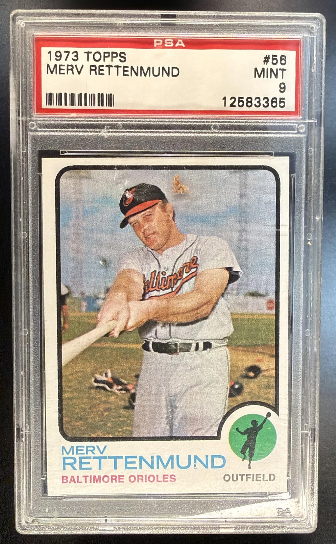 1973 Topps Merv Rettenmund #56 Orioles PSA 9