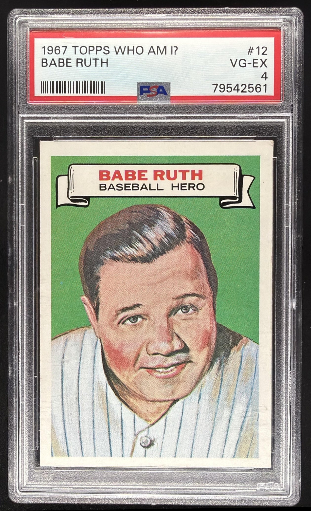 1967 Topps Who Am I? Babe Ruth #12 PSA 4