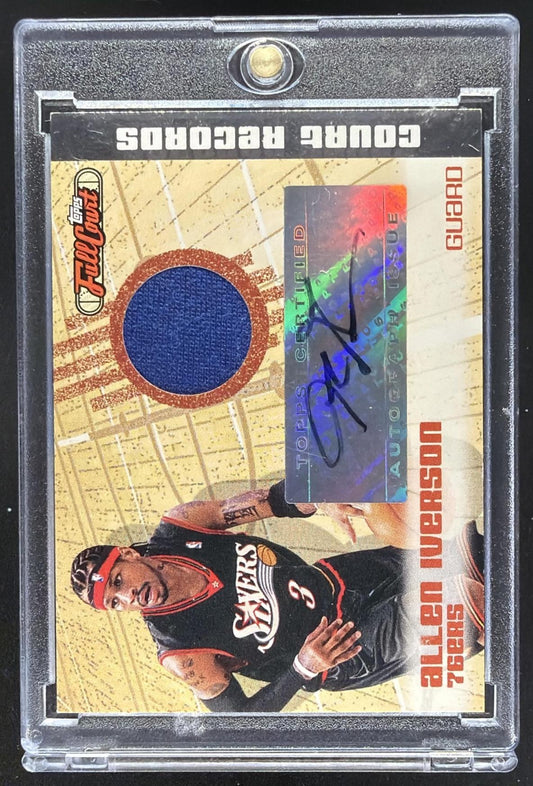 2006-07 Topps Full Court Allen Iverson #1 Court Records Patch Auto /50