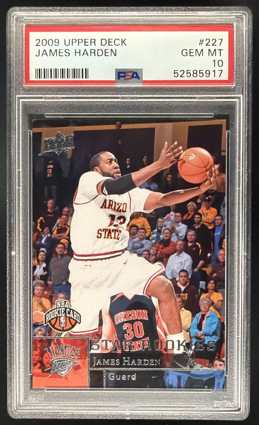 2009-10 Upper Deck James Harden #227 RC PSA 10
