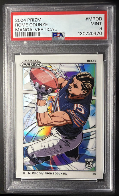 2024 Panini Prizm Rome Odunze #M-ROD Manga Vertical RC PSA 9