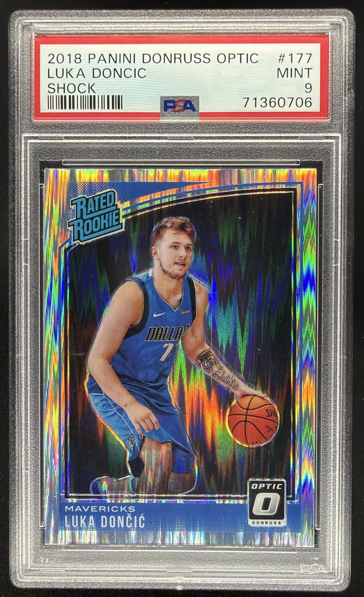 2018-19 Panini Donruss Optic Luka Doncic #177 Shock RC PSA 9