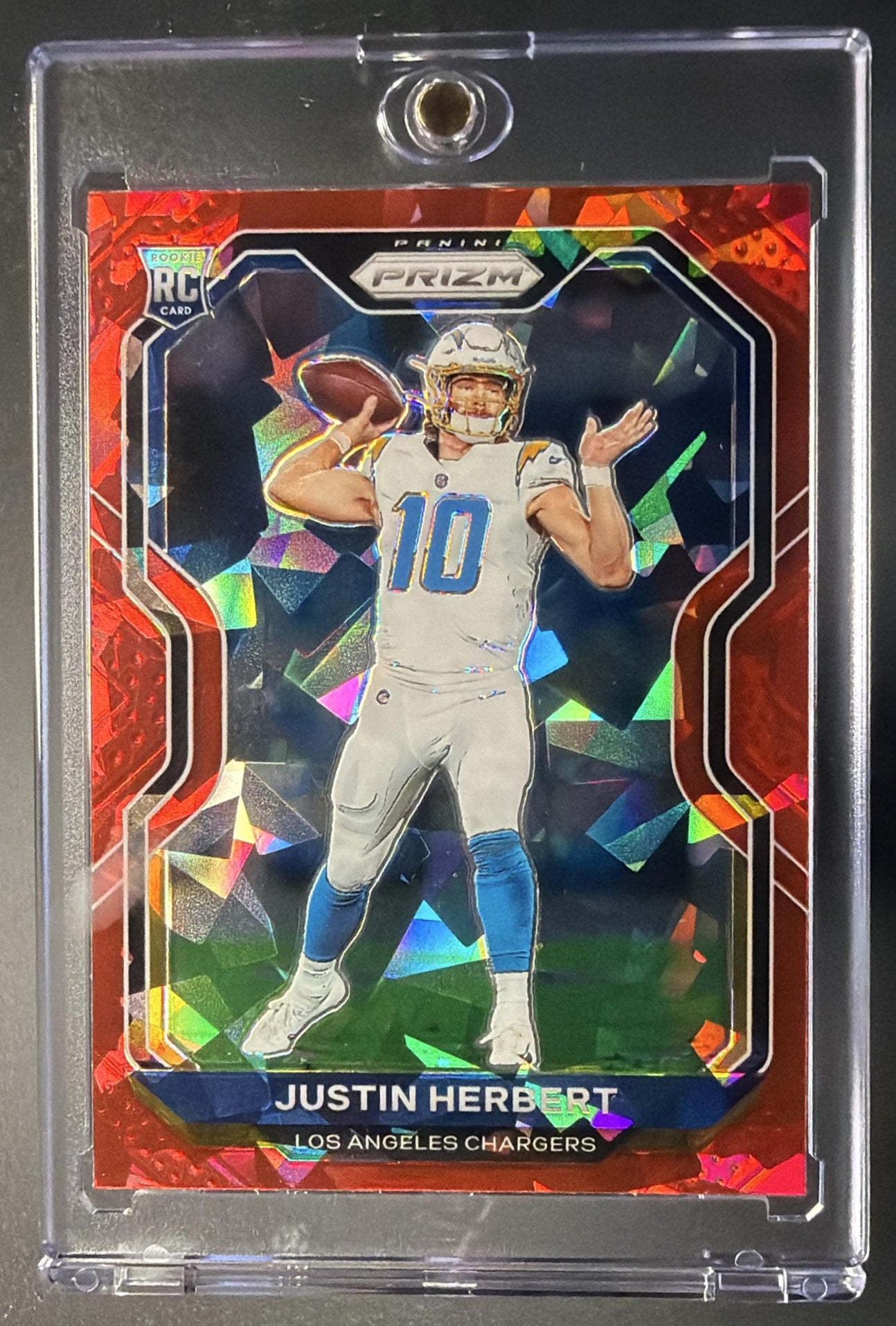 2020 Panini Prizm Justin Herbert #325 Red Ice RC