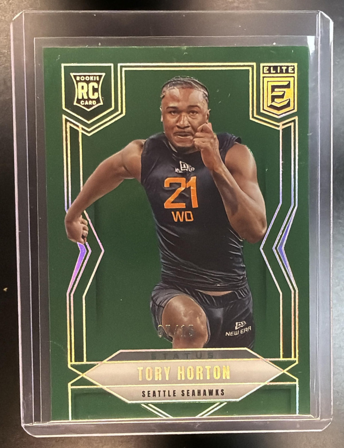2025 Panini Donruss Elite Tory Horton #156 Green 07/15 RC Seahawks