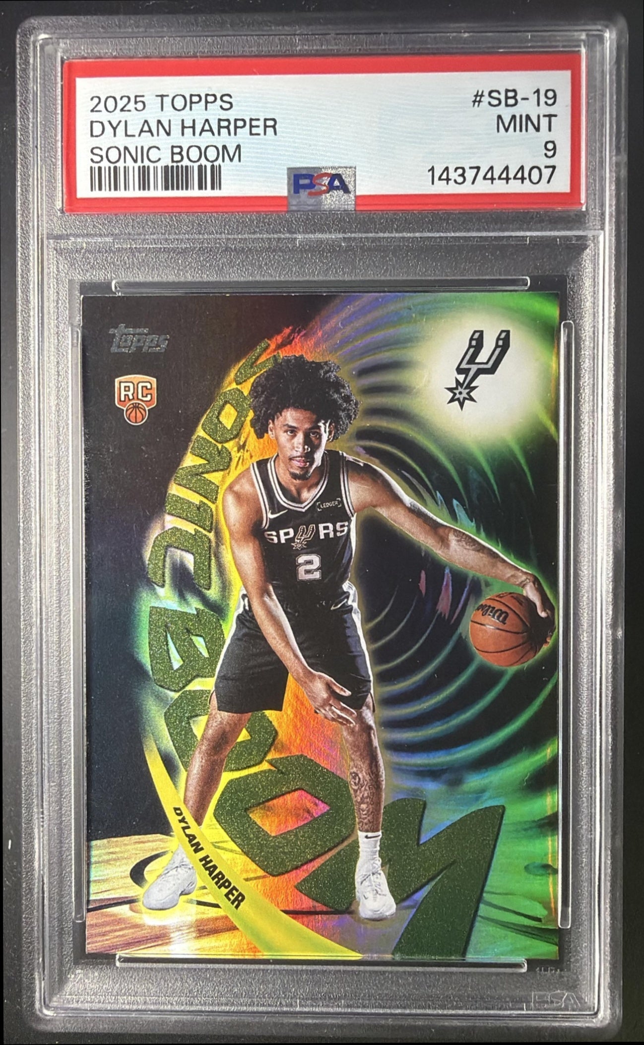2025-26 Topps Dylan Harper #SB-19 Sonic Boom RC PSA 9
