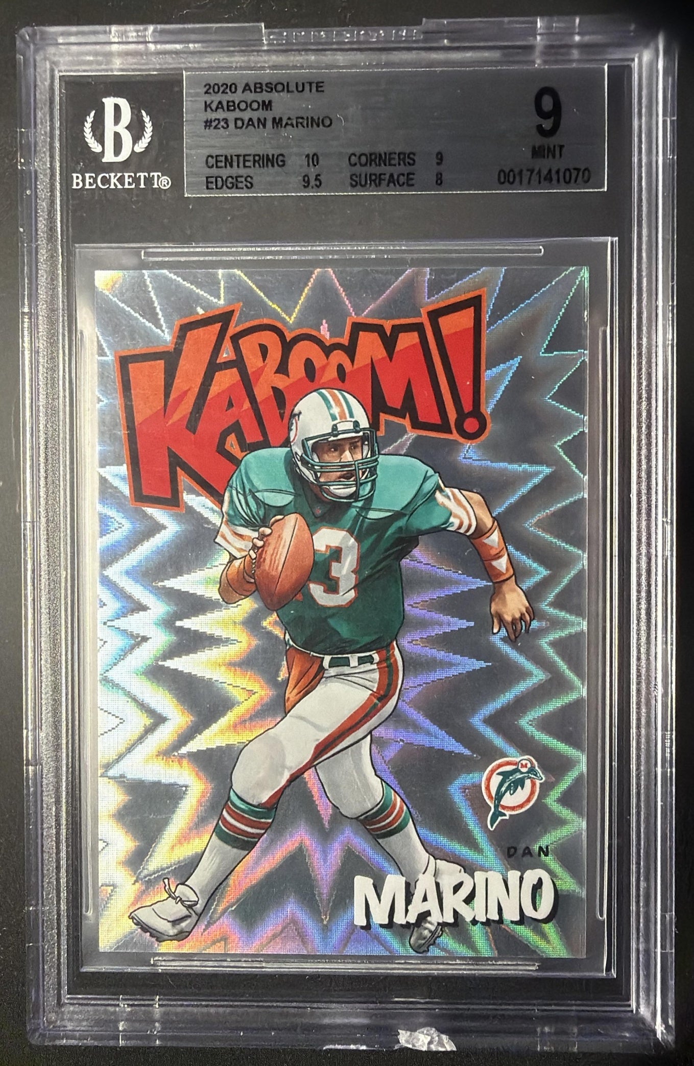2020 Panini Absolute Dan Marino #K-DM Kaboom SSP BGS 9
