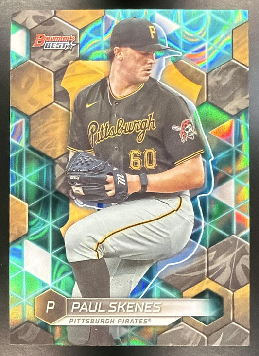 2023 Bowman's Best Paul Skenes #TP-22 Top Prospects Aqua Lava Refractor 96/199