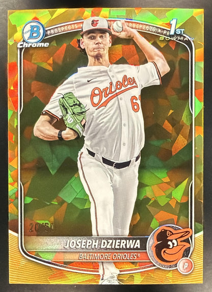 2025 Bowman Sapphire Baseball Joseph Dzierwa #BDC-186 1st Gold 20/50