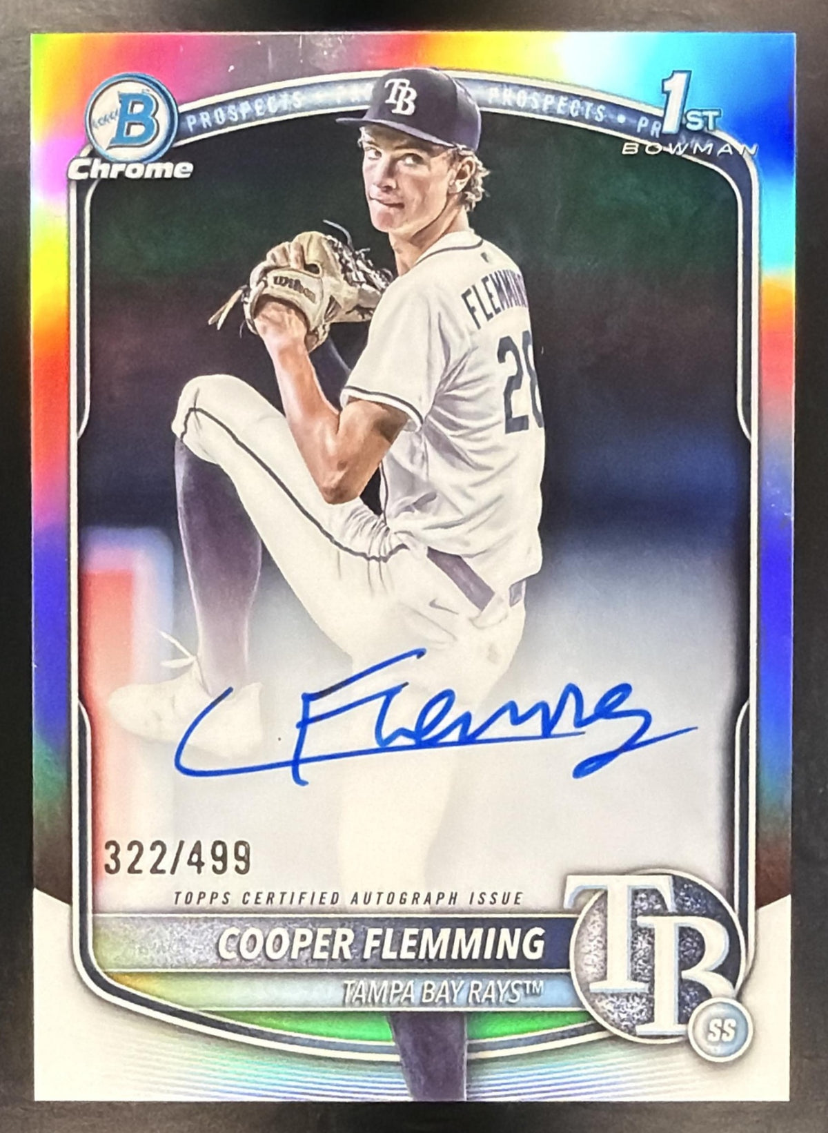2025 Bowman Chrome Baseball Cooper Flemming #CPA-CF 1st Refractor Auto 322/499