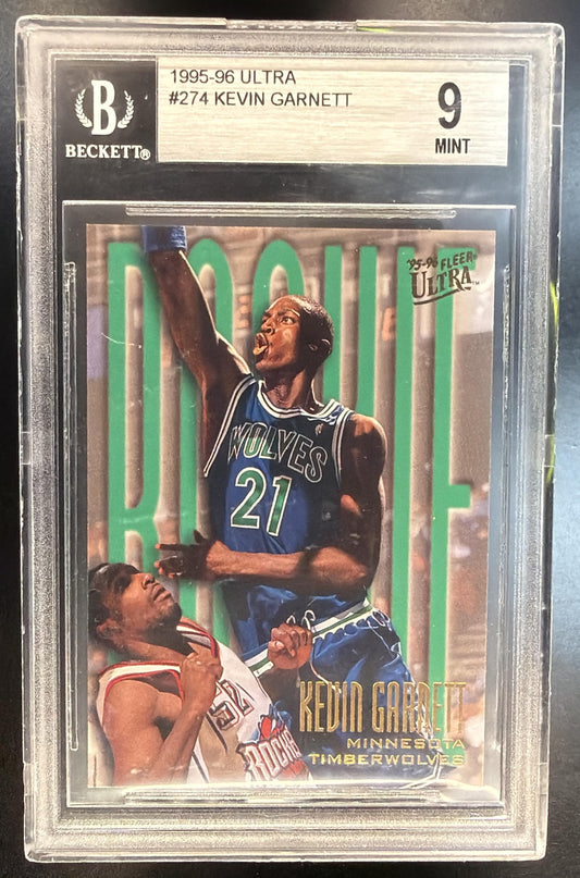 1995-96 Fleer Ultra Kevin Garnett #274 RC Timberwolves BGS 9
