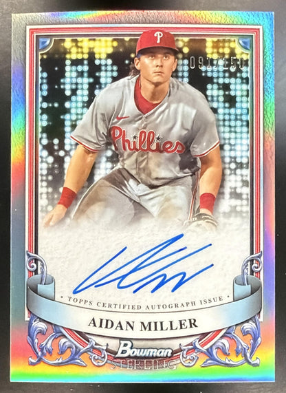 2024 Bowman Sterling Aidan Miller #PA-AM Prospect Auto 91/150