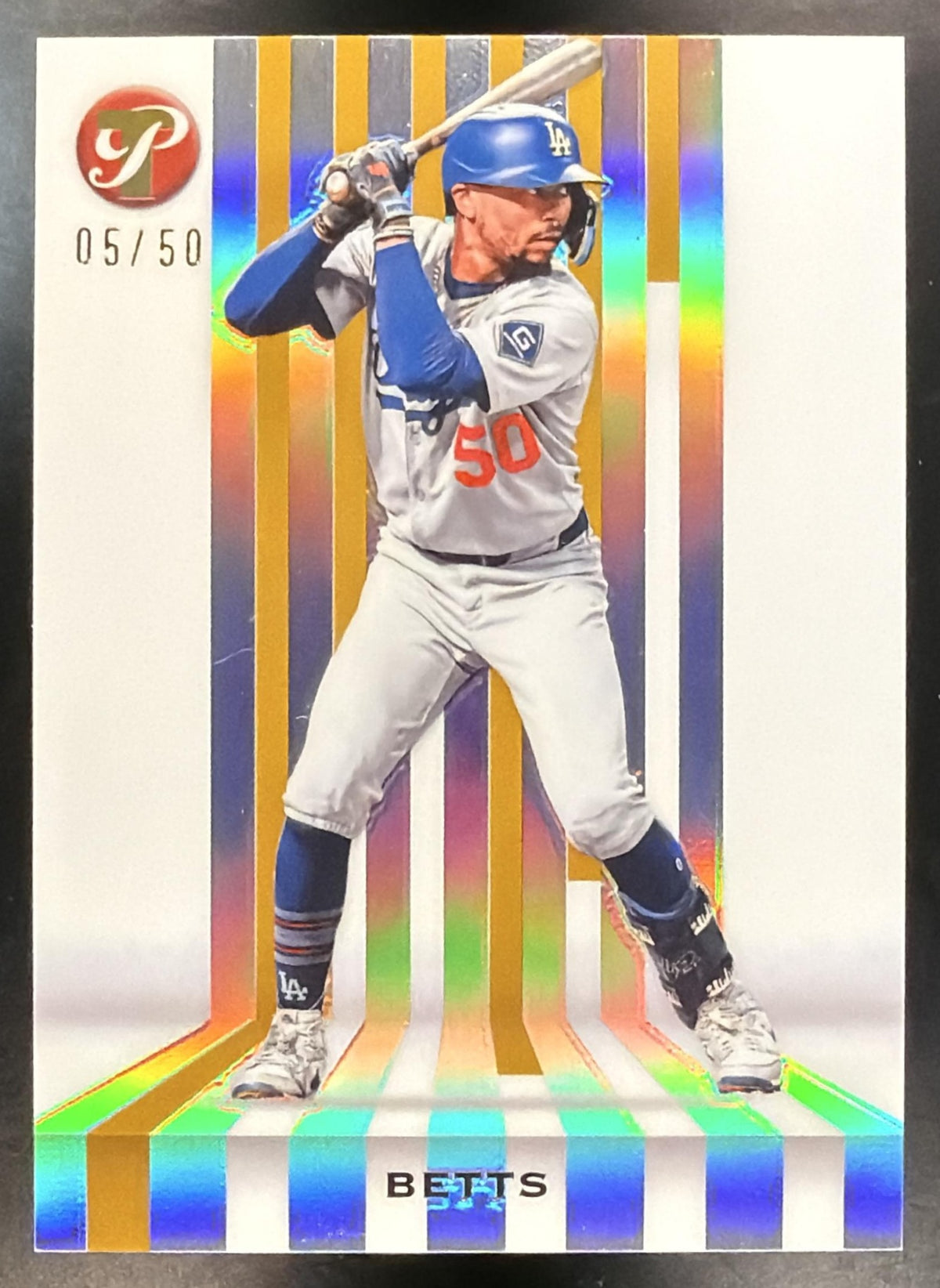 2026 Topps Pristine Mookie Betts #S-21 Spotless Gold Refractor 5/50